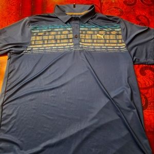 Mens Puma Blue Golf Shirt